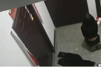 Cãi nhau với bạn trai, cô gái quỳ gối cầu xin được vào nhà