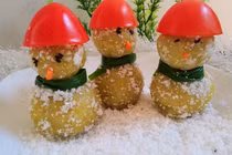 Bánh khoai hình người tuyết ngon miệng, đẹp mắt - ăn là nghiền