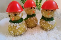 Bánh khoai hình người tuyết ngon miệng, đẹp mắt - ăn là nghiền