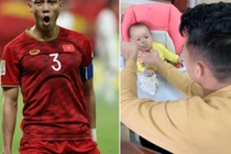 Video: Không ngờ đội trưởng Quế Ngọc Hải chăm con khéo thế này