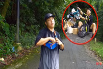 YouTuber NTN thả dốc mạo hiểm bằng xe cút kít từ đỉnh núi 