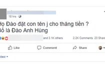Ông bố trẻ đăng đàn nhờ dân mạng: Họ Đào đặt tên con là gì?