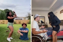 Chàng trai không chân và bạn gái nổi như cồn trên Tiktok