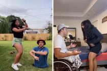 Chàng trai không chân và bạn gái nổi như cồn trên Tiktok