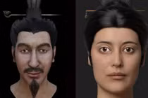 Phác họa khuôn mặt con trai và phi tần của Tần Thủy Hoàng