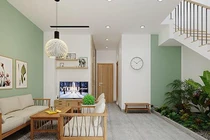 Đất méo mó vẫn xây được nhà phố 4 tầng đẹp như mơ