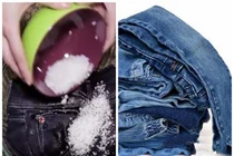 Đổ muối vào quần jean khi giặt để nhận kết quả bất ngờ