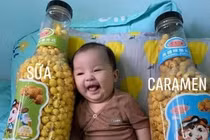 Chai bỏng ngô siêu to khổng lồ hút khách, shop bán 500 chai mỗi tháng