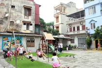 Bãi đất bỏ hoang 20 năm được cải tạo thành sân chơi cộng đồng