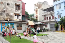 Bãi đất bỏ hoang 20 năm được cải tạo thành sân chơi cộng đồng