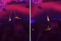 Video: Kinh hoàng nghệ sĩ xiếc tuột tay, ngã từ độ cao 6m 