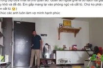 Video: Chồng ra tay dọn nhà 3 tiếng rồi quay lại video làm “bằng chứng“