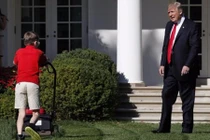 Cậu bé 11 tuổi, xin việc cắt cỏ tại Nhà Trắng