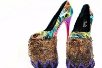 Sốc nặng với đôi giày làm từ... phân voi