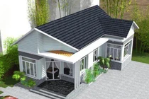 Nhà cấp 4 mái thái chữ L đang được ưa chuộng xây nhiều ở nông thôn