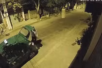 Video: Bắt quả tang tài xế taxi trộm 4 chậu cảnh trong đêm