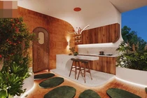 Ngôi nhà 3 tầng kiến trúc độc, lạ bố trí bếp trên sân thượng