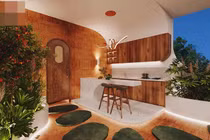 Ngôi nhà 3 tầng kiến trúc độc, lạ bố trí bếp trên sân thượng