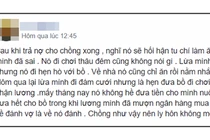 Vợ trẻ uất nghẹn khi chồng cầm hết tiền lương cho bồ