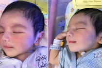 Hình ảnh mới nhất của nhóc tỳ sinh ra với gương mặt hoàn mỹ