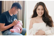 Lê Phương khoe cảnh chồng trẻ ngủ gục chăm con khiến fan ghen tỵ