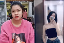 Mang bầu nặng 99kg, bà mẹ Nam Định giảm cân xinh đẹp khó nhận ra