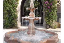 Tự chế đài phun nước cho ngôi nhà đẹp như "chốn thần tiên"
