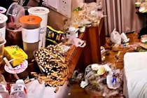 Khách thuê khách sạn 1 tháng, nhân viên sốc khi mở cửa phòng