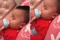 Video: Buồn ngủ nhưng vẫn phải cố xử hết bình sữa