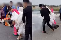 Mẹ chồng Nam Định dắt con dâu chạy như bay qua đám cháy