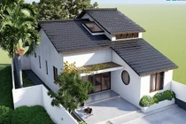 Nhà 120m2 nằm giữa cánh đồng, phòng tắm ngẩng lên là thấy mặt trời