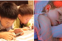 Cho con ngủ với điện thoại, nguy cơ lớn lên teo não vô sinh