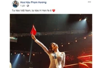 Giữa tâm bão, Phạm Hương tái xuất chúc mừng H'Hen Niê