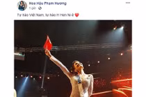 Giữa tâm bão, Phạm Hương tái xuất chúc mừng H'Hen Niê