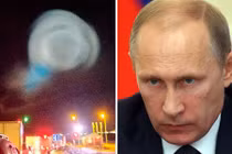 Vật hình cầu bí ẩn phát sáng trên bầu trời Nga gây xôn xao