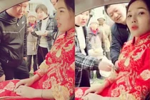 Ngã ngửa lý do cô dâu nhất quyết không chịu xuống xe hoa