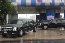 Video: Đoàn xe “Quái thú” của Tổng thống Trump mua một lúc hơn 750 lít xăng