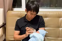 Thảo Trang khoe loạt ảnh ông xã kém 8 tuổi khéo léo chăm quý tử