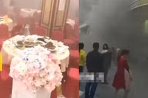 Cô dâu chú rể không rời hội trường cháy nổ vì nghĩ là báo hiệu vui
