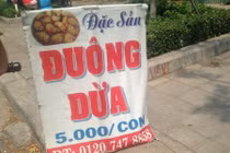 Cấm mặc cấm, đuông dừa vẫn bày bán vô tư trên vỉa hè