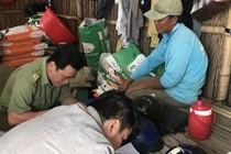 Nhóm người đi ô tô đổ chất "lạ", ao tôm tiền tỷ chết trắng