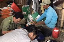 Nhóm người đi ô tô đổ chất "lạ", ao tôm tiền tỷ chết trắng