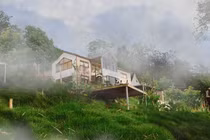 Cô gái về quê dựng ngôi nhà gỗ cheo leo bên sườn núi đẹp mê hồn