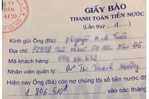 Tá hỏa khi nhận hóa đơn tiền nước tăng đột biến lên gần 2 triệu