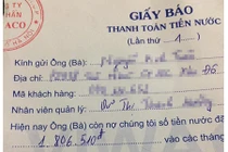 Tá hỏa khi nhận hóa đơn tiền nước tăng đột biến lên gần 2 triệu