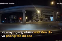 Video: Vượt đèn đỏ, xe máy phóng tốc độ cao gây tai nạn nghiêm trọng