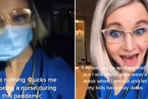 Nữ y tá Mỹ gây phẫn nộ vì coi thường việc đeo khẩu trang phòng dịch