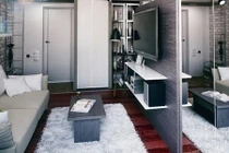 Bất ngờ với sự bố trí tài tình trong căn hộ 21m2 có 2 phòng ngủ