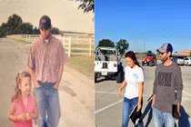 "Người cha không tuổi" đưa con gái tới trường gây sốt