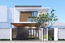 Mẫu nhà ống 2 tầng mái bằng chỉ từ vài trăm triệu được ưa chuộng